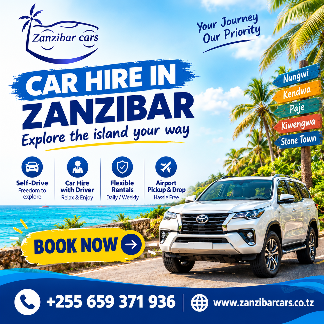 Hire a Car in Zanzibar with Free Airport Pickup for Easy Travel